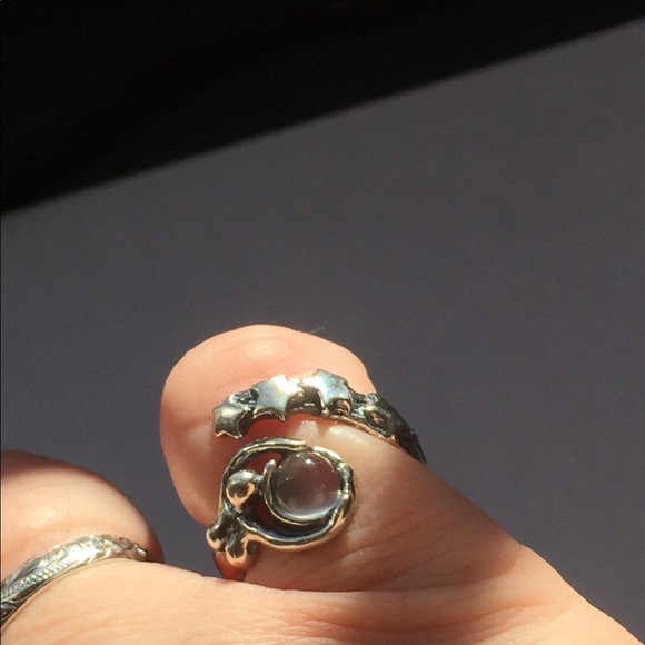 STAR Goddess Ring Sterling Silver w/ Moonstone - Picture 7 of 7